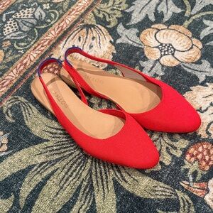 Rothy's Red Almond Slingback 8.5 flats